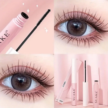 Mascara tube rose imperméable : cils longs et fins et formule végétalienne | Convient à tous les types de peau 