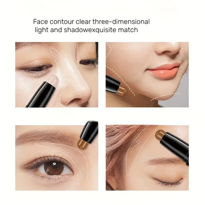 2-in-1 Waterproof Concealer & Highlighter Stick – Natural Finish, Adjustable Coverage & Brightening Effect for All Skin Tones