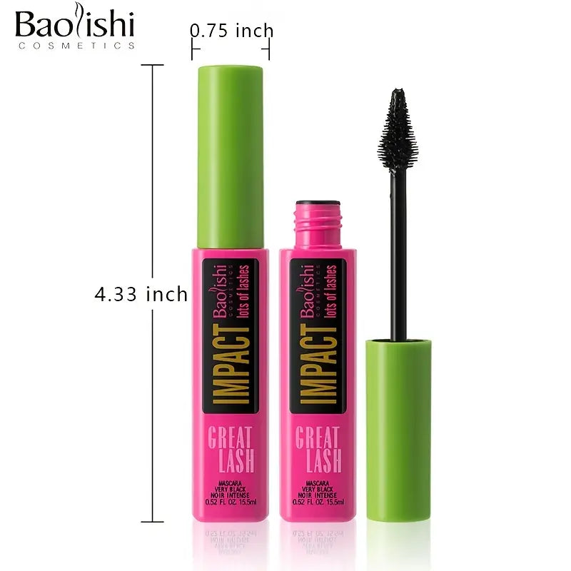 Luxurious 4D Silk Fiber Eyelash Mascara - Long-Lasting, Waterproof, Lengthening, and Volumizing!