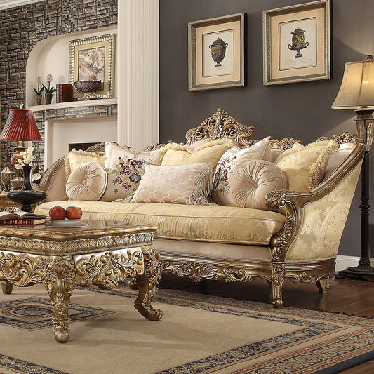 Sofa in Metallic Bright Gold