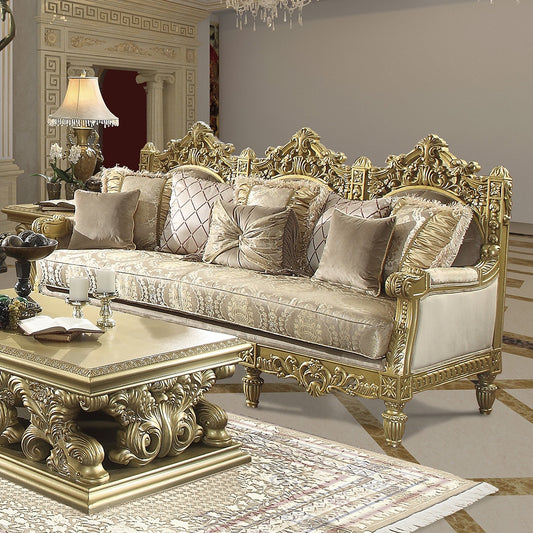 Sofa in Metallic Bright Gold