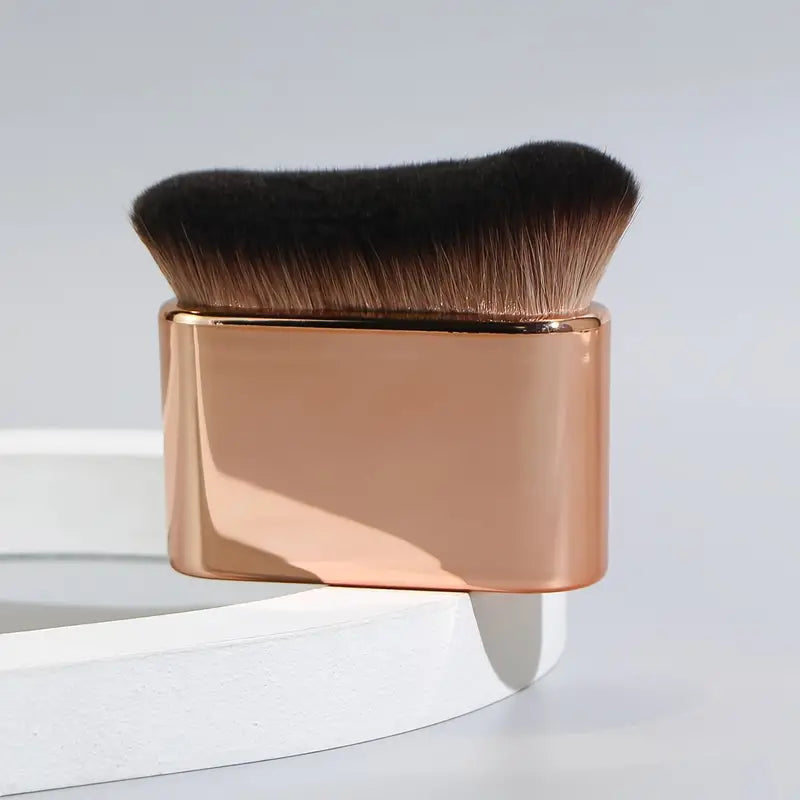 Kabuki Foundation Brush, Wave Top Powder Makeup Brush, Premium Quality Synthetic Dense Bristles Face Make Up Tool For Blending Liquid Cream Foundation Or Flawless Powder Cosmetics