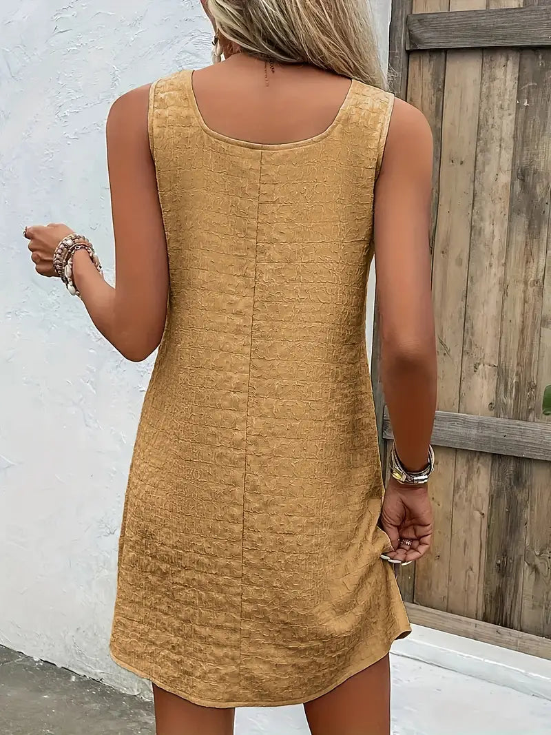 Loose Mini Tank Dress, Sleeveless Casual Dress For Summer & Spring, Women's Clothing