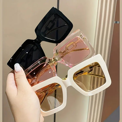 3pcs Large Square Fashion Sunglasses For Women Men Summer Candy Color Sun Shades For Party Beach Travel