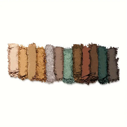 12 Colors Eyeshadow Palette Matte Shimmer Metallic Texture Green Brown Taupe Color Eyeshadow Palette