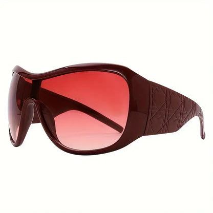 Wrap Around Sunglasses For Women Men Large Gradient Fashion Sports Sun Shades For Cycling Beach Party