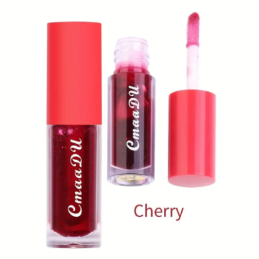 CMAADU Red Line Vernis à lèvres changeant de couleur : maquillage naturel hydratant et brillant, traitement nourrissant imperméable pour tous les types de peau, aromatisé aux fruits 