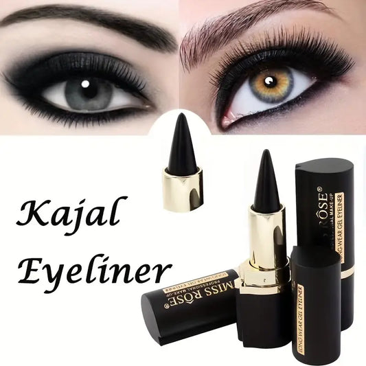 Matte, Waterproof And Smudge Proof Eyeliner Balm Black Single-head Solid Eyeliner Balm