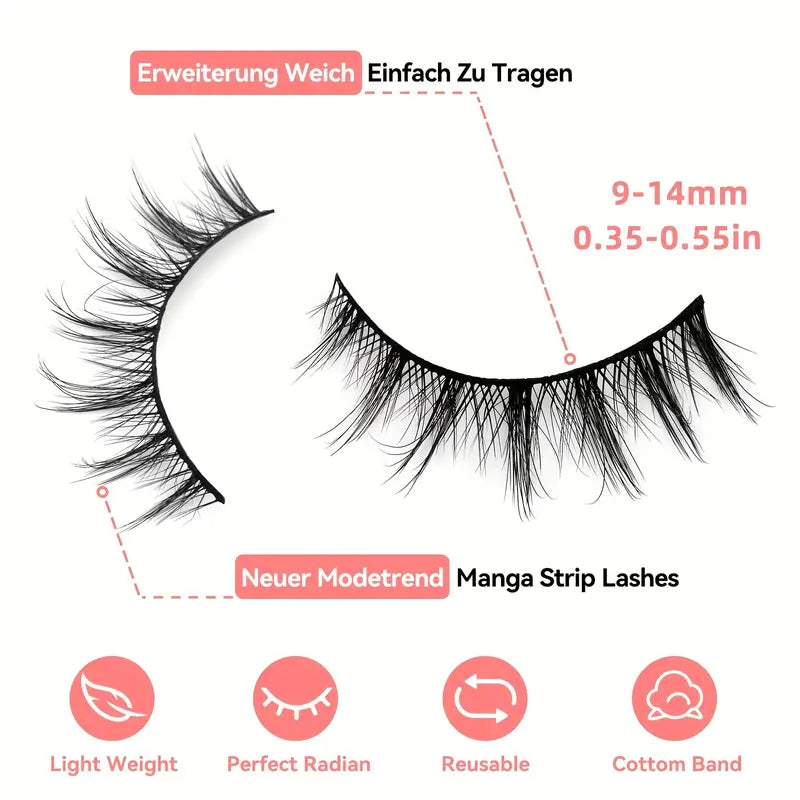 7/10 Pairs False Eyelashes Cat Eyes Super Fluffy Faux Mink Eyelashes Dramatic Long Thick Eyelashes Makeup Tools Eyelashes Extension For Daily Party Wear