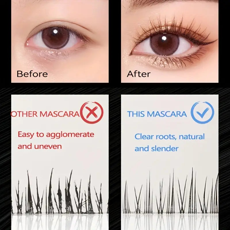 Mascara bouclé imperméable : boostez considérablement vos cils avec une formule facile à mettre en forme, anti-taches et sans cruauté envers les animaux (noir) 