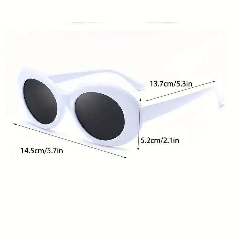 White Retro Small Sunglasses For Men And Women Cute Fashion Sunglasses Retro Oversized Square Corner Sunglasses Half Cat's Eye Butterfly Big Thick Bold Frame Unisex Matching Glasses Case , ideal choice for gifts