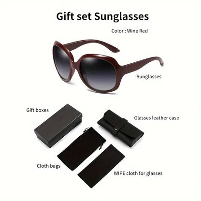 Polarized Oval Sunglasses For Women Luxury Gradient Fashion Outdoor Sun Shades For Driving Beach Travel