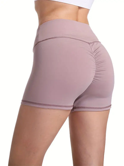 Women's Booty Scrunch Yoga Shorts: Sexy Pleated Summer Fit for Fitness & Sports!