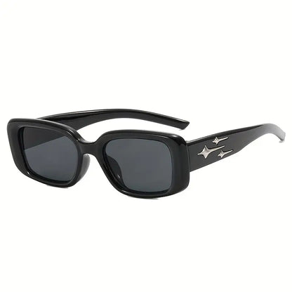 Y2K Rectangle Fashion Sunglasses For Women Men Shooing Star Decor Sun Shades For Beach Party Club