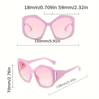 Large Irregular Sunglasses For Women's Futuristic Fashion Decorative Shades Props For Beach Party Club