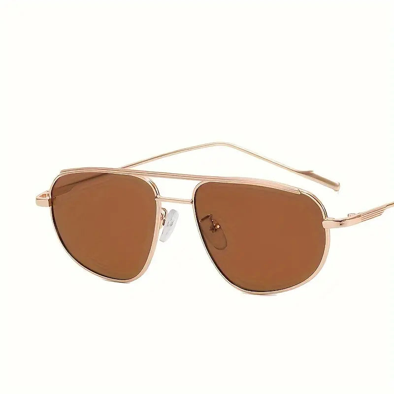 Double Bridge Aviator Sunglasses For Women Men Casual Gradient Fashion Sun Shades For Driving Beach Travel