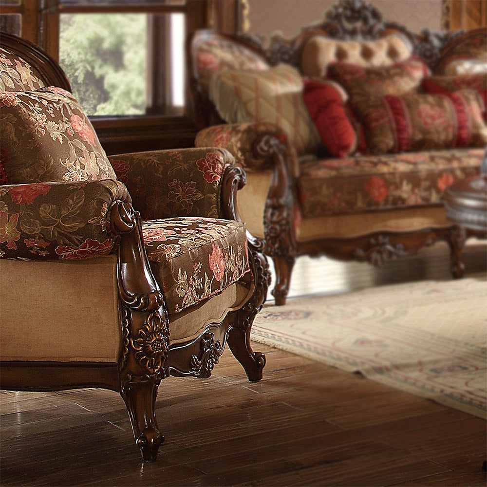 Living Room Chair Dark Oak