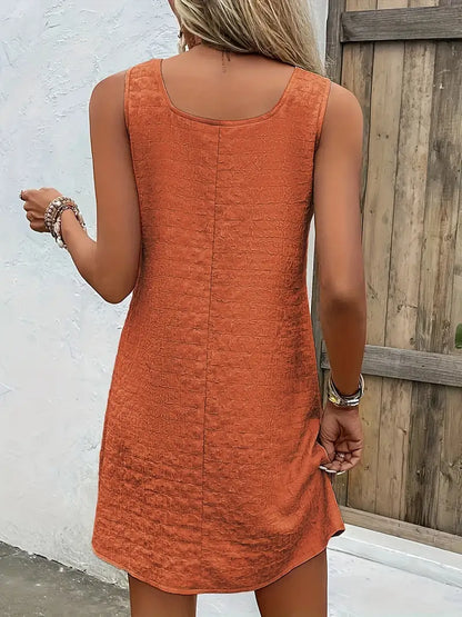 Loose Mini Tank Dress, Sleeveless Casual Dress For Summer & Spring, Women's Clothing