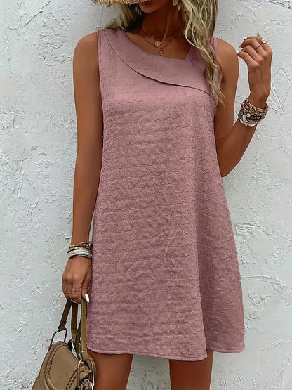 Loose Mini Tank Dress, Sleeveless Casual Dress For Summer & Spring, Women's Clothing