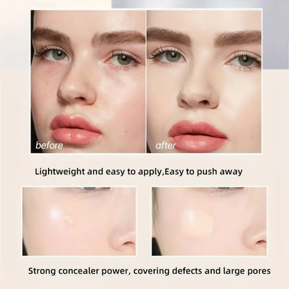 Long-Lasting Moisturizing Brightening Concealer Primer - Perfect for Oily Skin and Pores