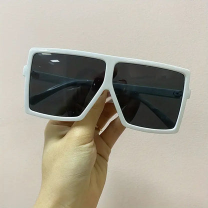 Oversized Square Frame Fashion Sunglasses For Women Men Y2K Solid Glasses Casual Photo Prop For Party Beach