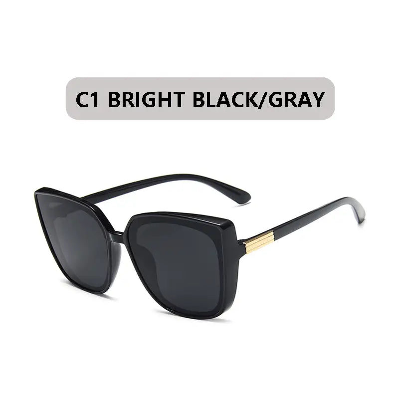 Fashionable Oversized Square Cat Eye Sunglasses for Women, Lightweight Plastic Frame, Gradient Lenses, Perfect for Hiking and Outdoor Activities