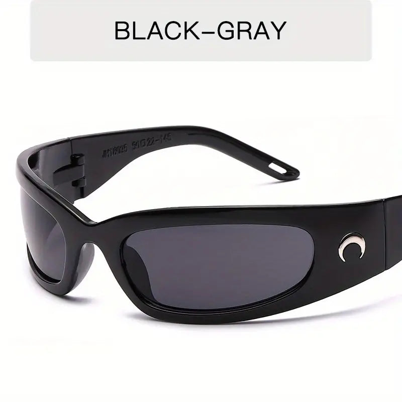 Wrap Around Sunglasses For Women Men Y2K Oval Frame Glasses Sports Cycling Eyewear UV400