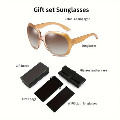 Polarized Oval Sunglasses For Women Luxury Gradient Fashion Outdoor Sun Shades For Driving Beach Travel