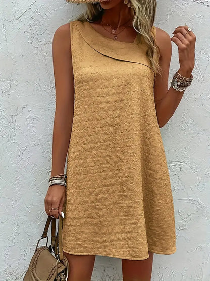 Loose Mini Tank Dress, Sleeveless Casual Dress For Summer & Spring, Women's Clothing