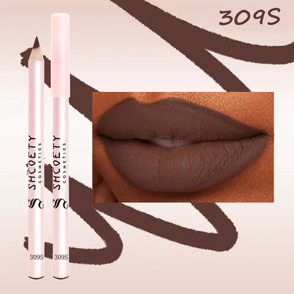 Waterproof Matte Brown Lip Liner: Long-lasting, Easy-to-Color Pencil for All Skin Types – Perfect for Lip Definition & Retouching