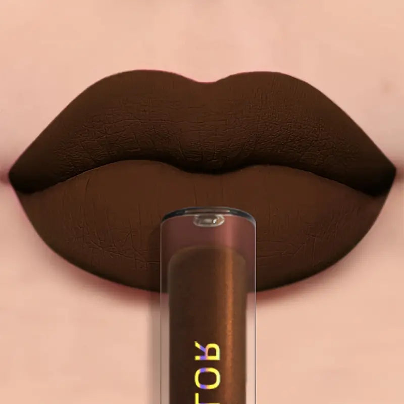 Matte Velvet Brown Highly Saturated Lip Gloss Non-Stick Long Lasting Lip Glaze Lip Mud Moisturizing Makeup Liquid Lipstick Valentine's Day Gifts