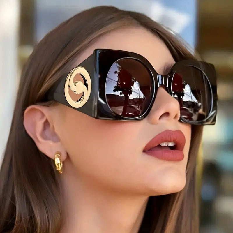 Oversized Round Fashion Sunglasses For Women Men Retro Luxury Sun Shades For Shopping Beach Party