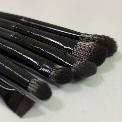 8pcs Eyeshadow Brush Set For Blending, Smudging, Winged Liner, Crease, Highlighting, Small Detailing And More, For Delicate Eye Makeup