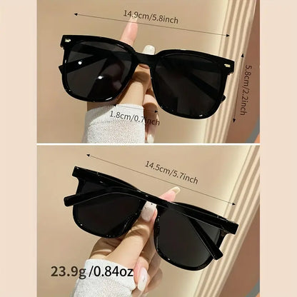 Chic Unisex Square Sunglasses: Perfect for Beach, Driving, Travel & Hiking - Anti-Reflective Lens, Durable Plastic Frame, Stylish Summer Accessory