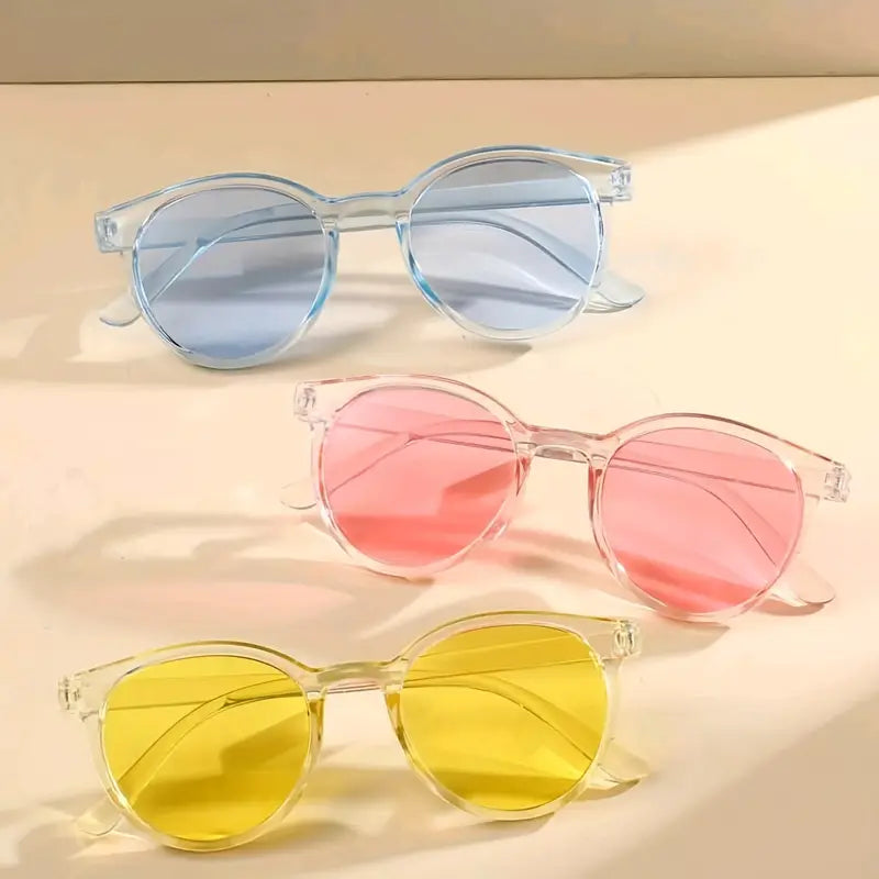 3 Pcs/Pack Minimalist Round Sunglasses, Fashion Summer Glasses For Outdoor Travel Accessories