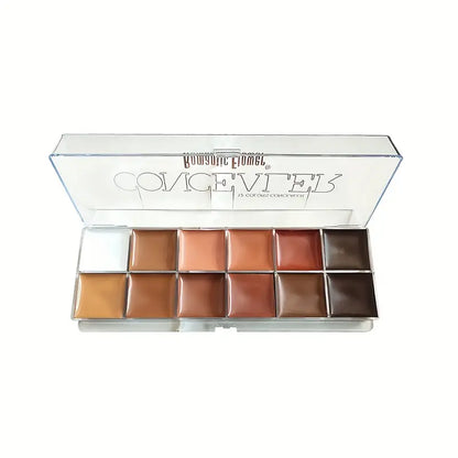 12 Color Contouring Concealer, Dark And Light Skin Contouring, Bronzer Effect, Waterproof And Anti-sweat, Foundation, Beauty Face Makeup