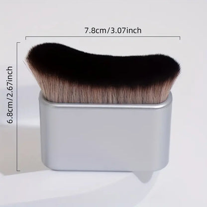 Kabuki Foundation Brush, Wave Top Powder Makeup Brush, Premium Quality Synthetic Dense Bristles Face Make Up Tool For Blending Liquid Cream Foundation Or Flawless Powder Cosmetics