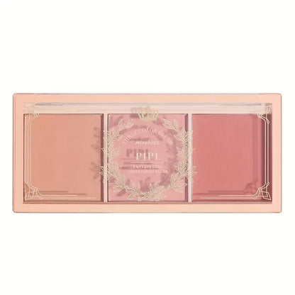 3-color Blush Palette Nude Makeup Natural Matte Milk Tea Orange Tone Long-lasting Rouge Blush Powder Cream Palette