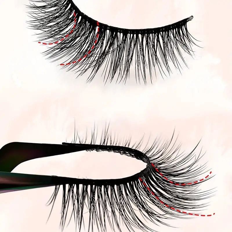 10 Pairs Natural False Eyelashes, Fluffy Cross Thick Eyelashes, Faux Mink False Eyelashes