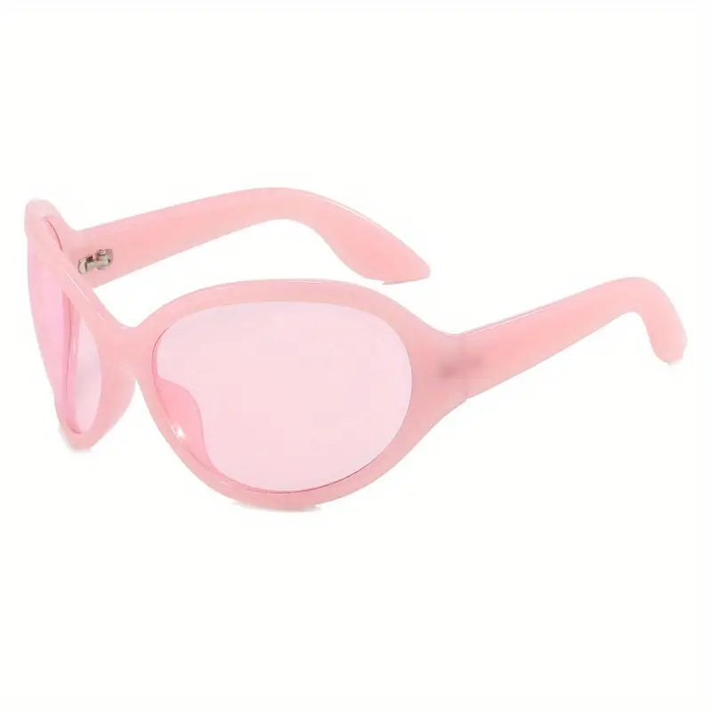 Y2K Wrap Around Fashion Sunglasses For Women Men Oversized Hiphop Tinted Glasses For Cycling Fishing Beach Party Club