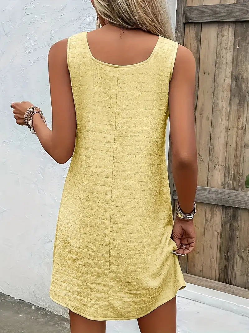 Loose Mini Tank Dress, Sleeveless Casual Dress For Summer & Spring, Women's Clothing