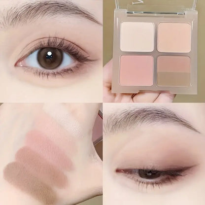 5-Color Matte Eyeshadow Palette: Brown, Nude & Pink Tones, Perfect for Daily Wear - High-Quality, Lead-Free & Low Saturation