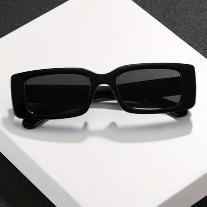 Cool Versatile Square Frame Sunglasses, Simple Black Sunglasses For Men Women Daily Outdoor Party Decors, Ideal choice for Gifts