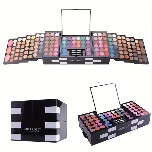 Ultimate All-in-One 142-Color Eyeshadow Palette & Professional Makeup Kit - Vegan, Cruelty-Free, Glossy Effect - Ideal Gift for Women & Teens