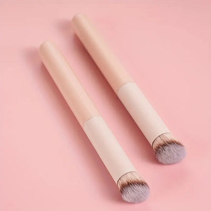 Pinceau anti-cernes rose sous les yeux, mini pinceau coudé à dessus plat Kabuki pour contour du nez, pour dissimuler, mélange, réglage, polissage avec poudre, crème liquide, cosmétique Pro, petits pinceaux pour fond de teint, 270, 1 pièce 