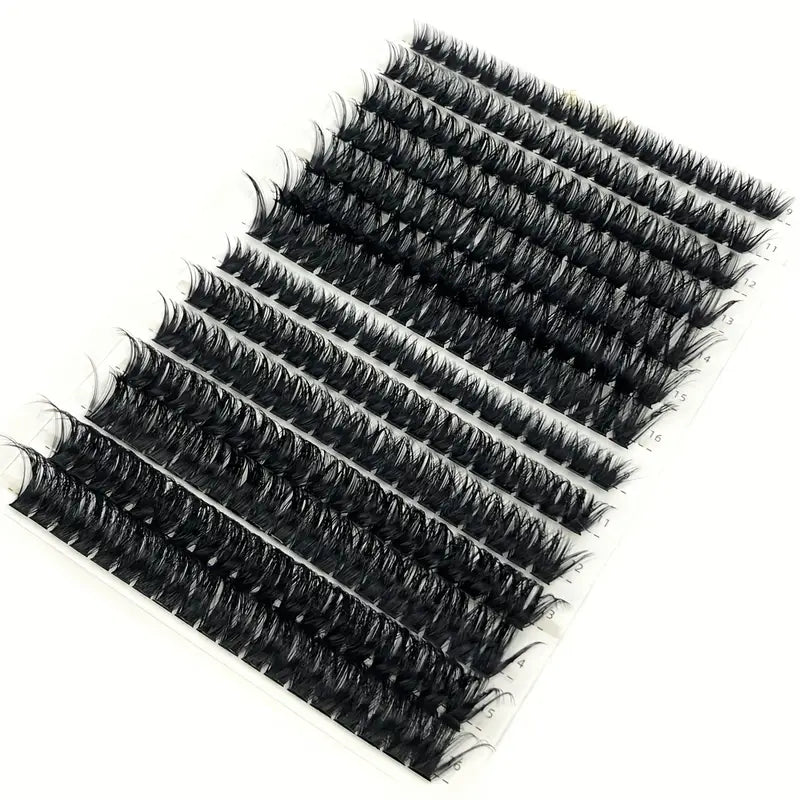 Eye-Catching AMSDCN 280pcs 60D/80D Faux Mink Eyelash Extensions - Easy to Apply & Reusable - Variety of Appealing Styles & Lengths, with D Curling for Beginners