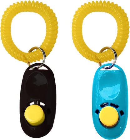 2-Pack Dog Clicker for Training with Wrist Bands Pet Cat Dog Training Clickers & Behavior Support