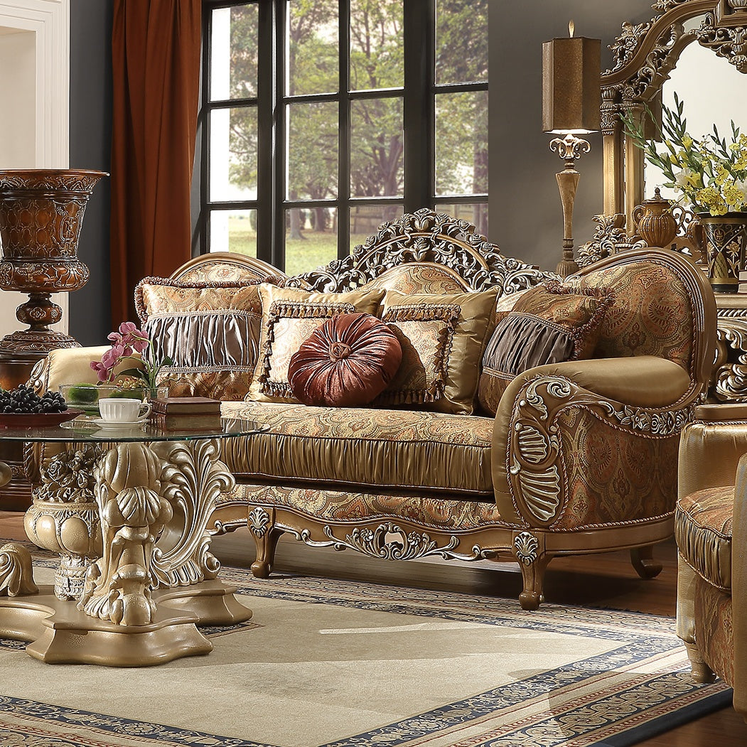 Living Room Sofa Antique Brown