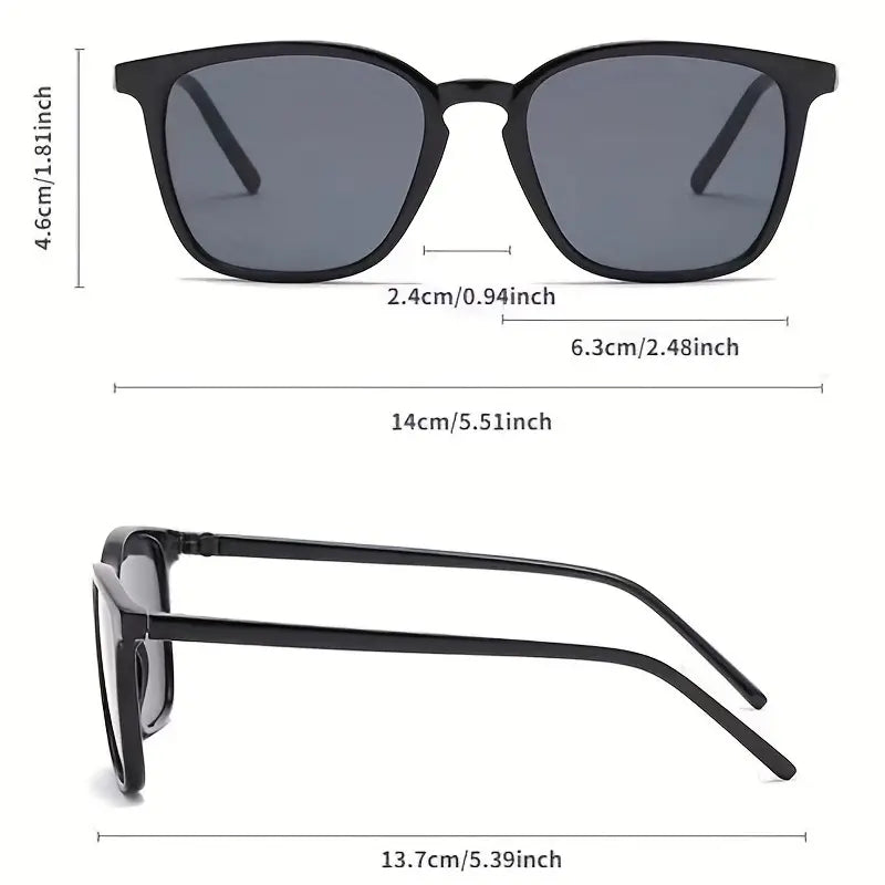 Simple Square Frame Sunglasses Vintage Star Street Glasses Shades For Women