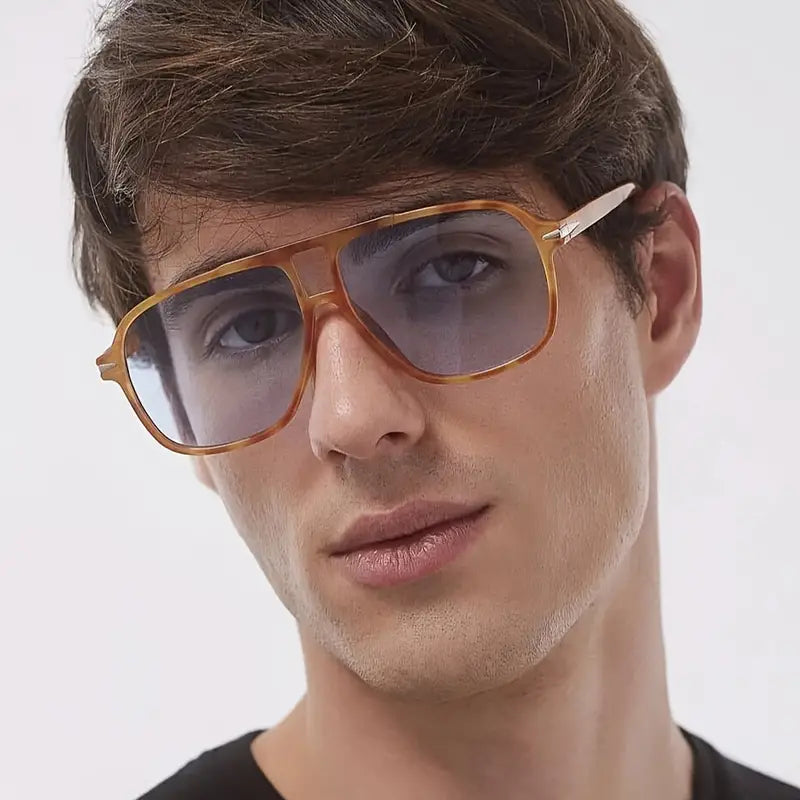 Lunettes de soleil aviateur à Double pont pour femmes et hommes, pare-soleil rétro mode Anti-éblouissement pour la conduite, la plage et les voyages 